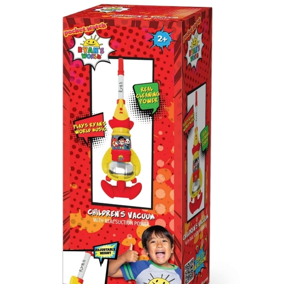 Core Innovations Ryan's World Cordless Stick Vacuum - Yellow, Red - Picture 7 of 7